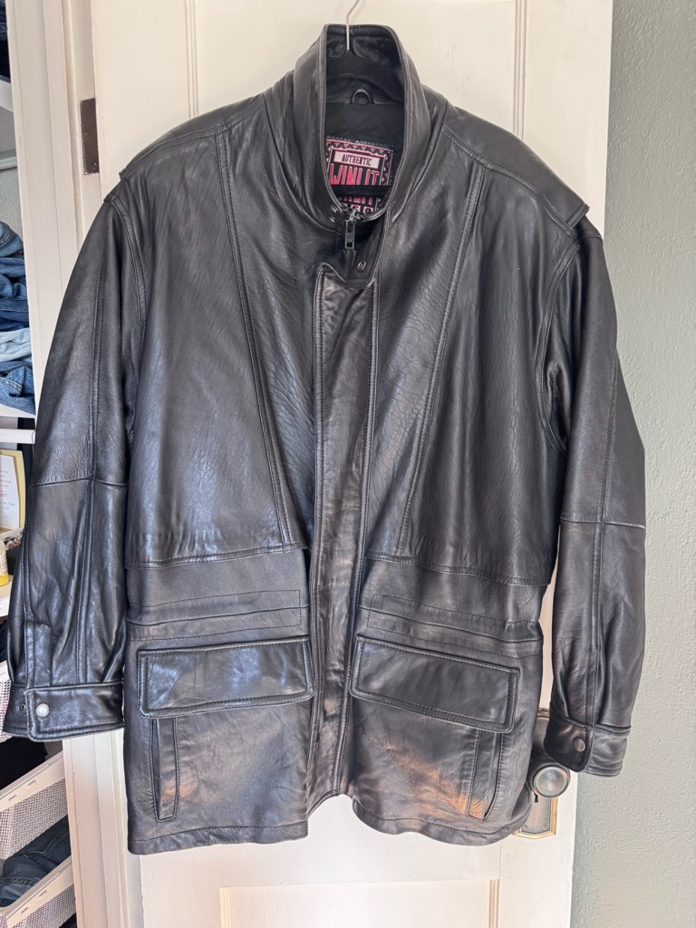 Vintage Winlit 1969 Men’s Black Leather Jacket Size XL